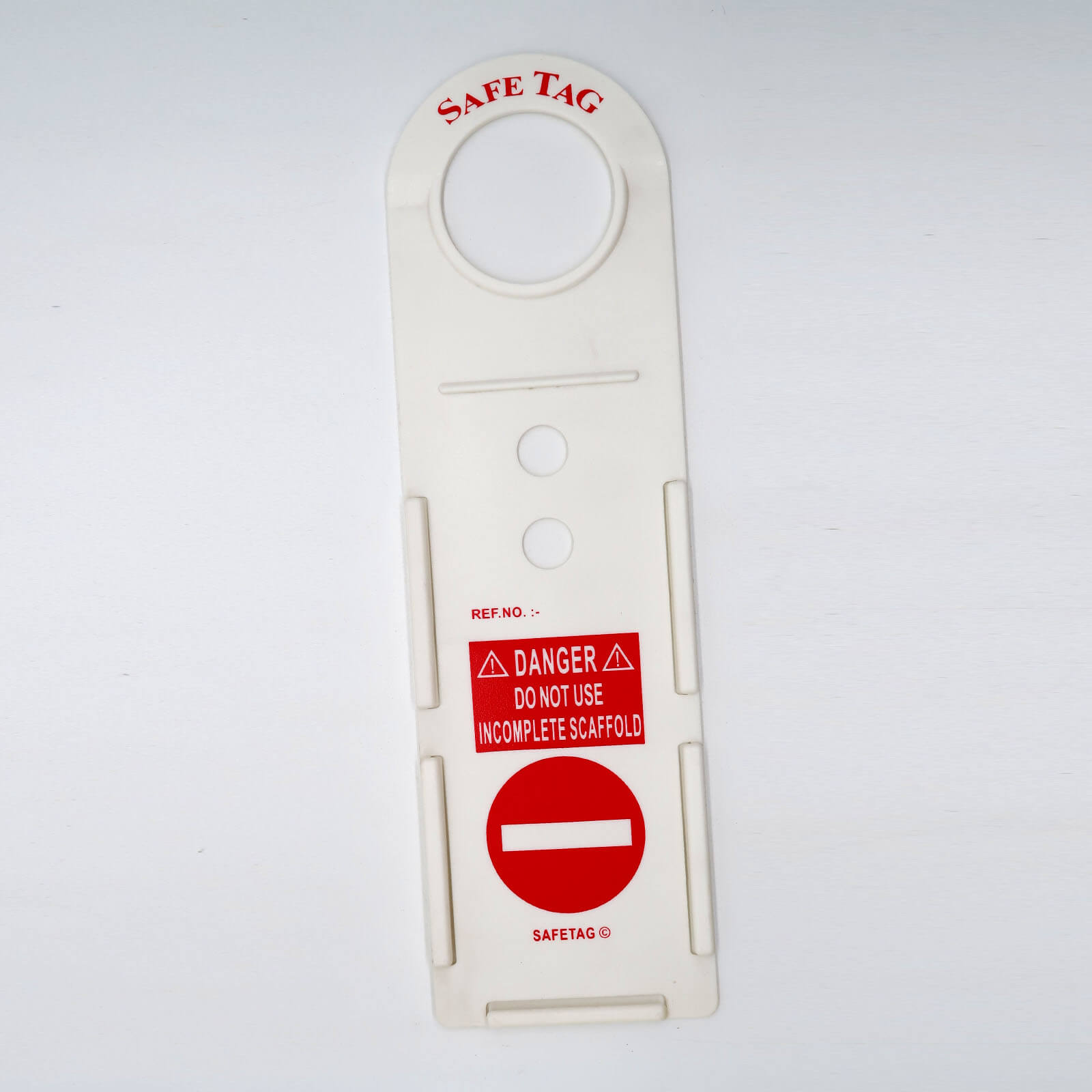 White ABS Plastic Printable Scaffold Inspection Tags and Holders